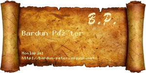 Bardun Péter névjegykártya